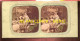 PHOTO STEREO CIRCA 1860 - TRANSPARENTE - FEMMES BUVANT LE THE - FORMAT 17.5 X 8.5 CM - Stereoscoop