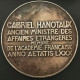 MEDAILLE ARGENT 166.8g 68mm GABRIEL HANOTEAU MINISTRE AFFAIRES ETRANGERES TURIN - Autres & Non Classés