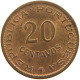 ANGOLA 20 CENTAVOS 1962 #s105 0511 - Angola