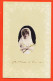 01575 / Tres Belle Carte Bords CANIVET Ajouti Portrait Femme Véritable Photographie Médaillon à FROMENT Vans - Donne