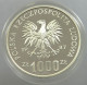 POLAND 1000 ZLOTYCH 1987 PROBA SILVER #sm14 0067 - Poland