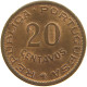 MOZAMBIQUE 20 CENTAVOS 1961 #s105 0509 - Mosambik