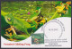 Inde India 2012 Maximum Max Card Venated Gliding Frog, Frogs, Indian Biodiversity, Flower, Flowers - Storia Postale