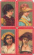 Véritable Chromolithographie : ENSEMBLE DE 4 VIGNETTES. PORTRAITS FEMININS. - Autres & Non Classés