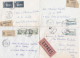 37078# LOT 18 LETTRES FRANCHISE PARTIELLE RECOMMANDE Obl THIONVILLE MOSELLE 1967 1968 Pour METZ 57 - Lettres & Documents