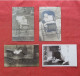 Lot Of 4 Cards.    RPPC. Child In Wicker Baby Carriage.   Ref 6408 - Otros & Sin Clasificación