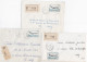 37084# LOT 5 LETTRES FRANCHISE PARTIELLE RECOMMANDE Obl VIC SUR SEILLE MOSELLE 1967 1968 Pour METZ 57 - Cartas & Documentos