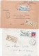 37084# LOT 5 LETTRES FRANCHISE PARTIELLE RECOMMANDE Obl VIC SUR SEILLE MOSELLE 1967 1968 Pour METZ 57 - Cartas & Documentos