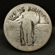 25 CENTS ARGENT STANDING LIBERTY QUARTER DOLLAR / DATE EFFACEE / USA - 1916-1930: Standing Liberty (Libertà In Piedi)