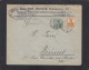 FIRMENBRIEF AUS OHRDRUF NACH BRÜSSEL,DEUTSCHER ZENSURSTEMPEL IN BRÜSSEL,1917. - Lettres & Documents