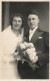 Marriage Family Social History Wedding Souvenir Real Photo Bride Flowers - Noces