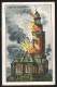 AK Hamburg-Neustadt, Ansicht Des Turms 3 Uhr, Brand Der St. Michaeliskirche  - Katastrophen