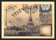 48061 N°1022 La Télévision Paris Tour Eiffel Telecom 1955 France Carte Maximum (card) Fdc édition Parison - Télécom