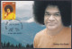 Inde India 2013 Maximum Max Card Sathya Sai Baba, Spiritual Leader, Spiritualism, Religion, Mountain - Lettres & Documents