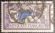 N°144 MERSON 60c Violet Et Bleu. Cachet Du 26 Octobre 1921 à Paris (départ) - 1900-27 Merson