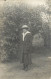 Social History Souvenir Photo Postcard Lady Dress Hat Forest - Photographs