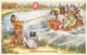 ¤¤  -  Lot De 4 Cartes De " CHATS HUMANISES  "  - Pêche, Appareil Photo........   -  ¤¤ - Katzen