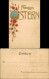 Glückwunsch Ostern / Eastern Goldschrift Mohnblumen Jugendstil 1908 Prägekarte - Sonstige & Ohne Zuordnung