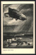 Artist's Pc Dover, Zeppelin über Den Kriegsschiffen  - Dover