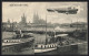 AK Köln, Zeppelin II über Dem Rhein  - Zeppeline
