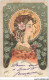 AS#BFP1-0652 - ILLUSTRATEUR - ART NOUVEAU - Femme Devant Un Médaillon - Carte Vendue En L'état - Sonstige & Ohne Zuordnung