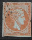 Grece N° 0013A Tête De Mercure Orange S Azuré 10 L Chiffre 10 Au Verso - Oblitérés