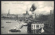 AK Hamburg, Zeppelin Parseval 6 über Dem Jungfernstieg Und Alsterpavillon  - Zeppeline