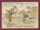 100524B - CHROMO CACAO CHOCOLAT VAN HOUTEN - Satire Humour Chasse Fusil Chien Chat - Illustrateur AP - Van Houten