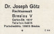 Company Postcard Dr. Joseph Götz Lawyer Breslau Seal "In The Postal Truck Through The Silesian Mountains" August 29,1932 - Cartoline