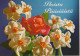 FLOWERS Vintage Postcard CPSM #PAR048.A - Flowers