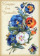 FLORES Vintage Tarjeta Postal CPSM #PBZ895.A - Blumen