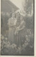 Social History Souvenir Photo Postcard Mother And Children In Flower Field - Fotografie