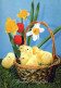 PASQUA POLLO UOVO Vintage Cartolina CPSM #PBO853.A - Easter