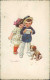 CASTELLI SIGNED 1930s POSTCARD - CHILDREN & DOGS - EDIT DEGAMI 290 (5736) - Autres & Non Classés