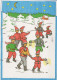 PAPÁ NOEL Feliz Año Navidad GNOMO Vintage Tarjeta Postal CPSM #PAY955.A - Santa Claus