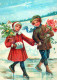Buon Anno Natale BAMBINO Vintage Cartolina CPSM #PAY831.A - Nouvel An