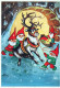 PAPÁ NOEL Feliz Año Navidad GNOMO Vintage Tarjeta Postal CPSM #PAW539.A - Santa Claus