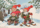 WEIHNACHTSMANN SANTA CLAUS Neujahr Weihnachten GNOME Vintage Ansichtskarte Postkarte CPSM #PAW397.A - Santa Claus