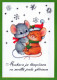 Bonne Année Noël SOURIS Vintage Carte Postale CPSM #PAU959.A - Neujahr