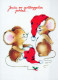 Buon Anno Natale MOUSE Vintage Cartolina CPSM #PAU958.A - Neujahr