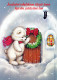 Happy New Year Christmas BEAR Vintage Postcard CPSM #PAU721.A - Neujahr