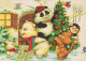 Buon Anno Natale ORSACCHIOTTO Vintage Cartolina CPSM #PAU703.A - Neujahr