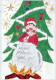 PÈRE NOËL Bonne Année Noël GNOME Vintage Carte Postale CPSM #PAU504.A - Santa Claus
