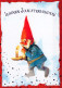 BABBO NATALE Buon Anno Natale GNOME Vintage Cartolina CPSM #PAU448.A - Santa Claus