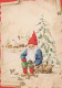 WEIHNACHTSMANN SANTA CLAUS Neujahr Weihnachten GNOME Vintage Ansichtskarte Postkarte CPSM #PAU435.A - Santa Claus