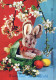 PASCUA CONEJO HUEVO Vintage Tarjeta Postal CPSM #PBO382.A - Easter