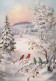 Feliz Año Navidad PÁJARO Vintage Tarjeta Postal CPSM #PBM600.A - New Year