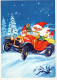 SANTA CLAUS Happy New Year Christmas Vintage Postcard CPSM #PBL508.A - Santa Claus