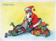 PÈRE NOËL Bonne Année Noël Vintage Carte Postale CPSM #PBB220.A - Santa Claus