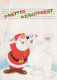 BABBO NATALE Buon Anno Natale Vintage Cartolina CPSM #PBB284.A - Santa Claus